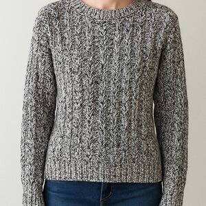 H&M Black and White Cable Knit Women's Sweater XS